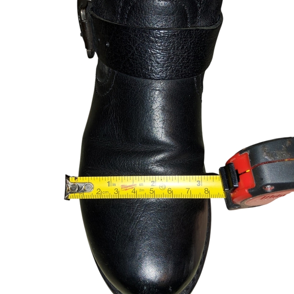 FRYE Veronica Slouch Leather Buckle Black Boots Shoes , Size 8 By Measurement. - Picture 10 of 16
